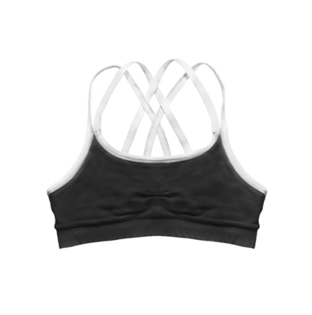 Svart sporttopp med gr� kant